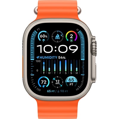 Apple Watch Ultra 2 - (Oranje Rubberen Band)