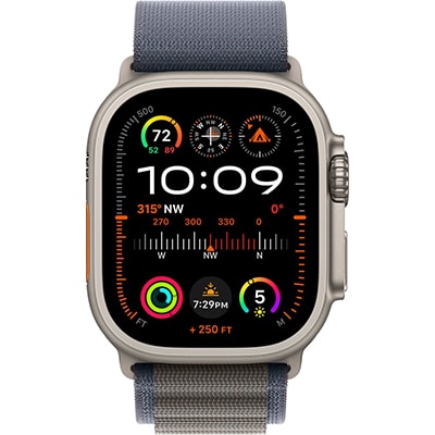 Apple Watch Ultra 2 - (Blauwe Nylon Band M)