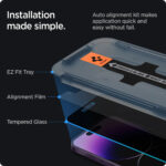 Spigen GLAStR Privacy EZ Fit Screenprotector + Applicator Apple iPhone 14 Pro Max - Afbeelding 2